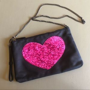 CLOSET CLEAR OUT! sequin heart purse